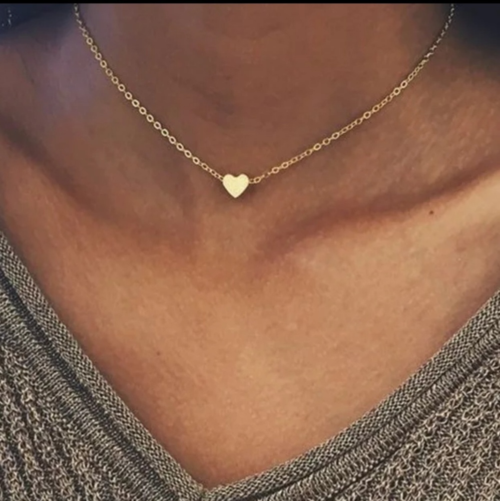 Gold Heart necklace or choker